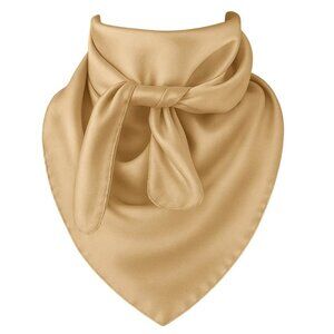 Champagne Wild Rag Scarf 35x35 Satin Western Cowgirl Cowboy Bandana